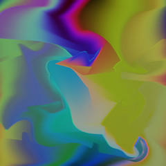 Glitch background with shiny glowing blurred colors flow