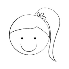 cute girl drawing character vector illustration design