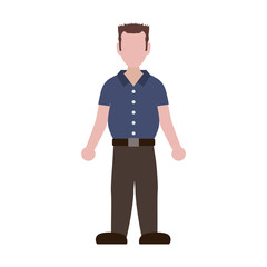faceless man adult vector illustration graphic design icon