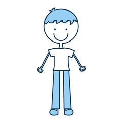 cute boy drawing icon vector illustration design