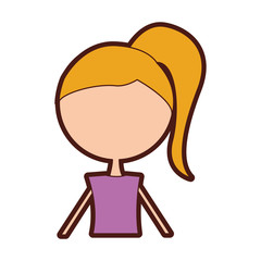 cute girl drawing character vector illustration design