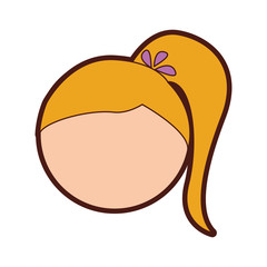 cute girl drawing character vector illustration design