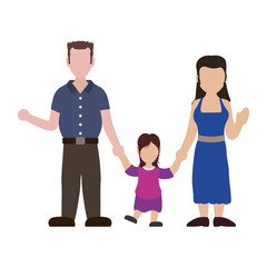 family faceless together vector illustration graphic design icon