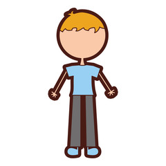 cute boy drawing icon vector illustration design