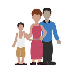 family faceless together vector illustration graphic design icon