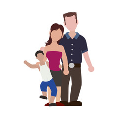 family faceless together vector illustration graphic design icon