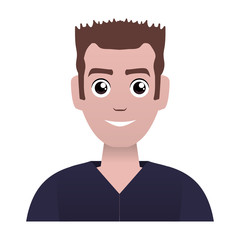face cartoon man vector illustration graphic design icon