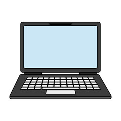 laptop over white background vector illustration design 