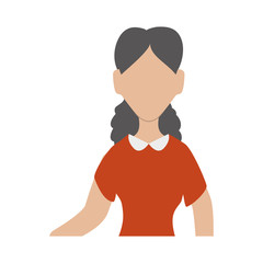 faceless woman adult vector illustration graphic design icon