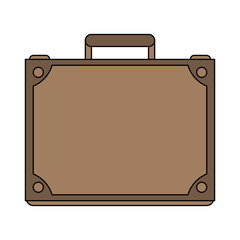 brown briefcase over white background vector illustration design 