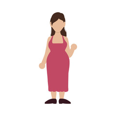 faceless woman adult vector illustration graphic design icon