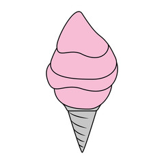 pink cotton candy over white background vector illustration design 