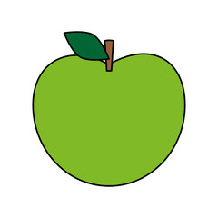 green apple over white background vector illustration design 