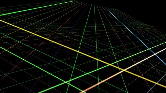 Futuristic animation with stripes and blinking light in slow motion, 4096x2304 loop 4K