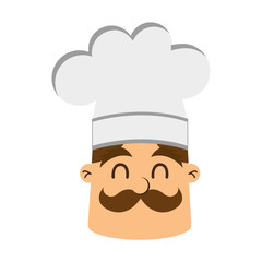 funny chef avatar character vector illustration design