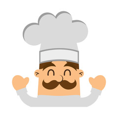 funny chef avatar character vector illustration design