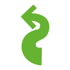 shape arrow curve icon vector illustration graphic design