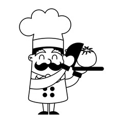 funny chef avatar character vector illustration design