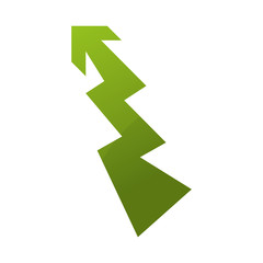 shape arrow curve icon vector illustration graphic design