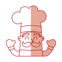 funny chef avatar character vector illustration design