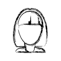 avatar woman with short hair icon over white background vector illustration