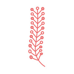 wreath with leafs icon vector illustration design