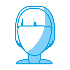 Fototapeta na wymiar avatar woman with short hair icon over white background vector illustration