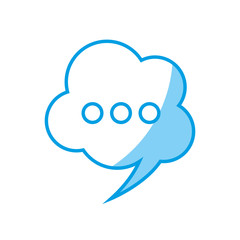 speech bubble icon over white background vector illustration