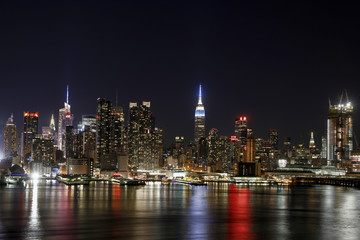 Fototapeta na wymiar NYC SKYLINE NIGHT