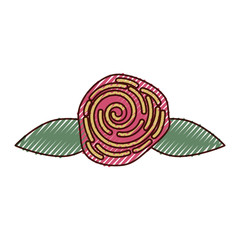cute flower rose icon vector illustration design