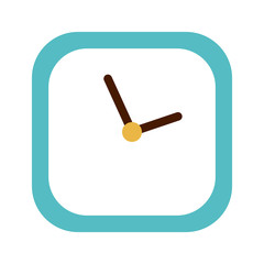 clock icon over white background vector illustration