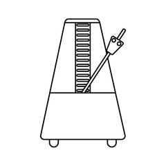 metronome icon over white backgroun dvector illustration