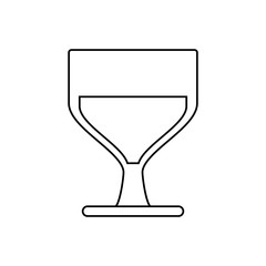 wine glass icon over white background vector illustration