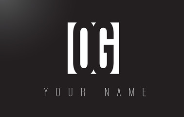 OG Letter Logo With Black and White Negative Space Design.