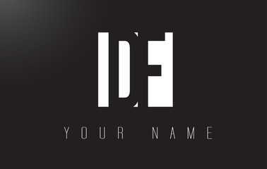 DF Letter Logo With Black and White Negative Space Design.