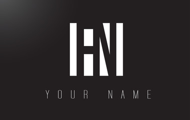 FN Letter Logo With Black and White Negative Space Design.