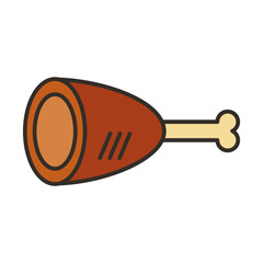 chicken meat icon lunch image roast