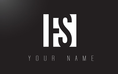 FS Letter Logo With Black and White Negative Space Design.