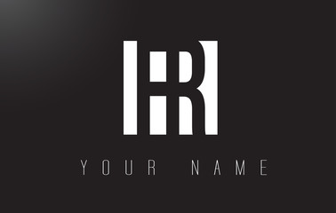 FR Letter Logo With Black and White Negative Space Design.
