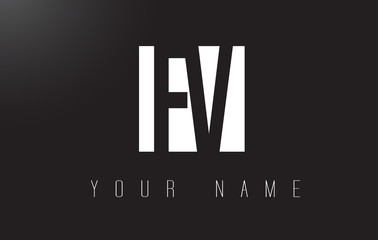 FV Letter Logo With Black and White Negative Space Design.