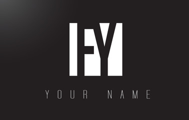 FY Letter Logo With Black and White Negative Space Design.