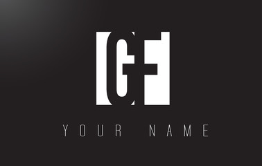 Obraz premium GF Letter Logo With Black and White Negative Space Design.