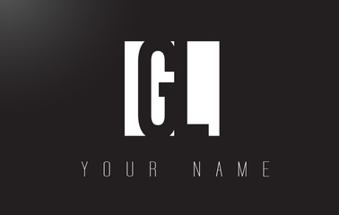 GL Letter Logo With Black and White Negative Space Design.