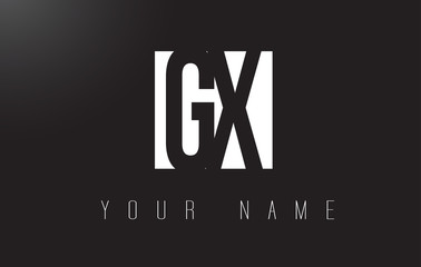 GX Letter Logo With Black and White Negative Space Design.