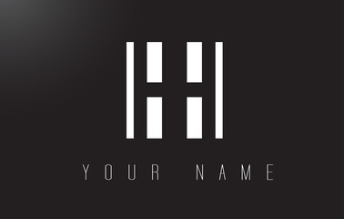 HH Letter Logo With Black and White Negative Space Design.