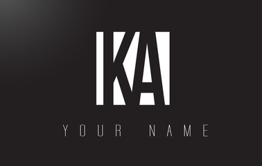 KA Letter Logo With Black and White Negative Space Design. - obrazy, fototapety, plakaty