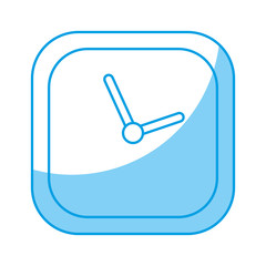 clock icon over white background vector illustration