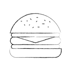 delicious burger isolated icon vector illustration design