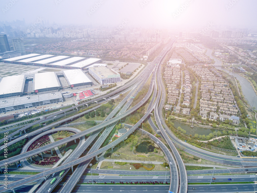 Poster Aerial view of the overpass