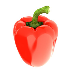Red bulgarian pepper. 3d illustration